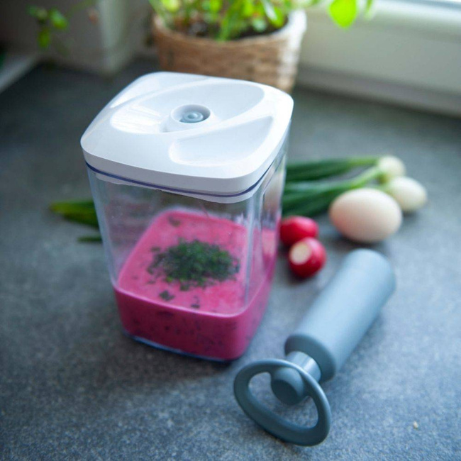 Pojemnik próżniowy na żywność Dafi SeeYoo 1,3 l - grafitowy