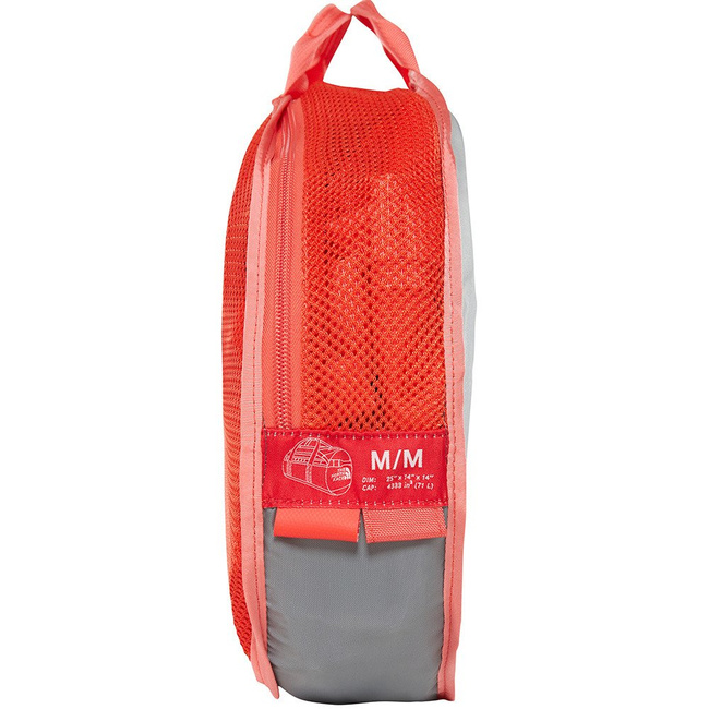 Wytrzymała torba podróżna The North Face Base Camp Duffel M NEjuicy red/spicy coral 