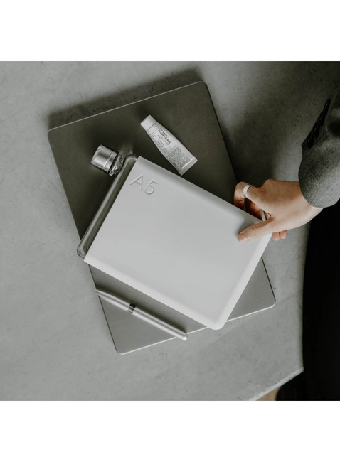 Wielorazowa butelka na wodę Memobottle Original A5 750 ml - cool grey