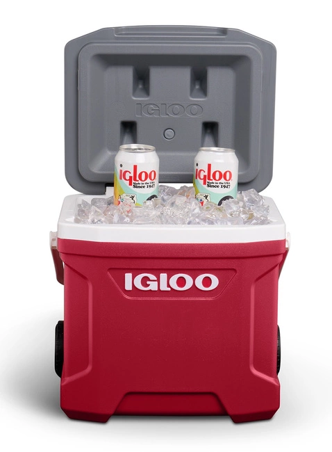 Lodówka turystyczna na kółkach Igloo Latitude Roller 15 l - indigo red / grey