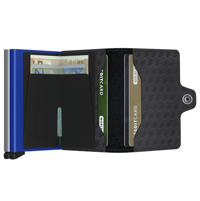 Portfel kieszonkowy RFID Twinwallet Secrid Optical - titanium / blue