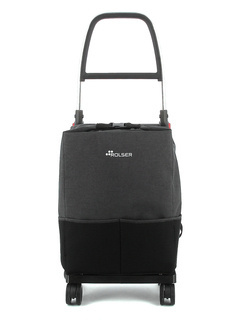 Składany wózek na zakupy plecak 2w1 Rolser One Tweed T-Shop - black