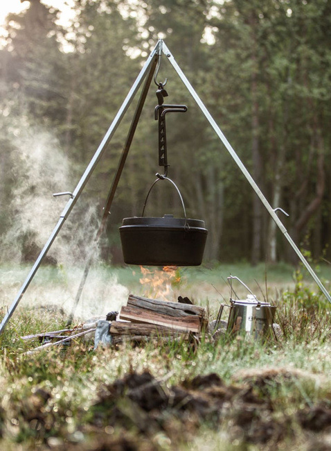 Trójnóg stalowy statyw z łańcuchem i hakiem Petromax Tripod