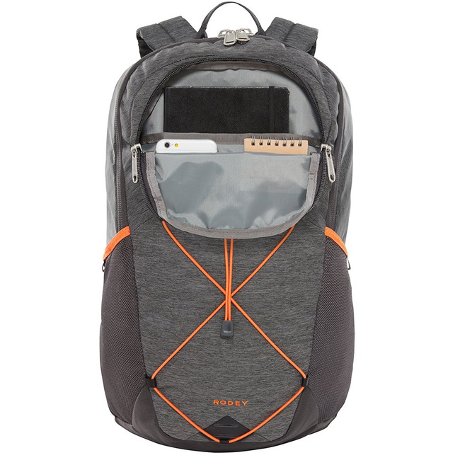 Codzienny plecak The North Face Rodey tnf dark grey heather/persian orange