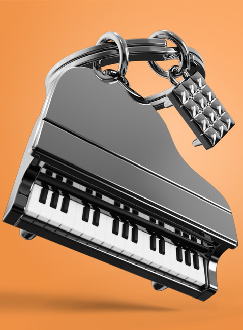 Brelok do kluczy torebki Metalmorphose - fortepian i ława