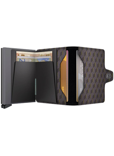 Portfel kieszonkowy RFID Twinwallet Secrid Optical - grey / yellow