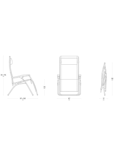Fotel relaksacyjny Lafuma Zero Gravity Rsxa Batyline® Iso - ocean blue
