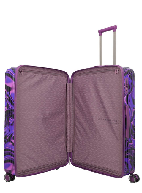 Walizka duża Travelite Lascana - purple swirl