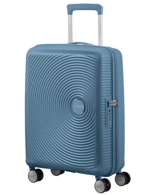 Walizka kabinowa American Tourister Soundbox EXP - stone blue