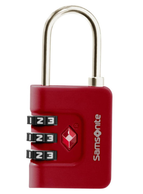 Kłódka do walizki Samsonite Ta Revolution Combilock 3 Dial TSA - red