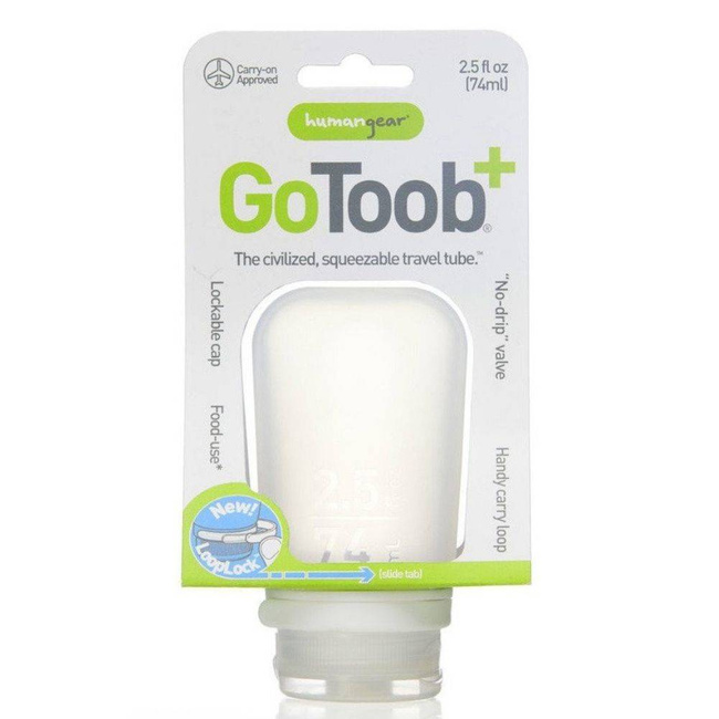 Podróżna silikonowa butelka na płyny Humangear GoToob+ M - aqua