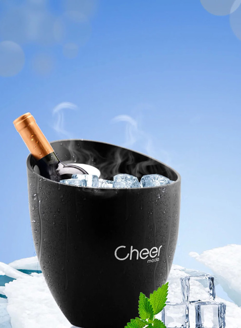 Wiaderko na lód schładzacz do butelek Cheer Moda Chill - black