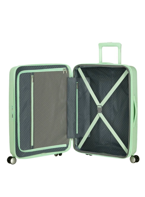 Walizka średnia American Tourister Soundbox EXP - pastel green