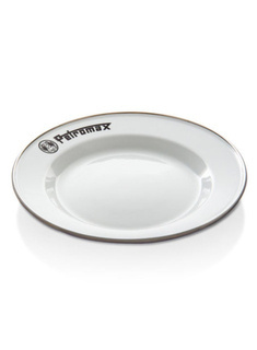 Dwa talerze turystyczne Petromax Enamel Plates 22,5 cm - white