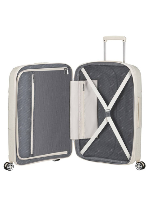 Walizka średnia American Tourister StarVibe EXP - cream speckles