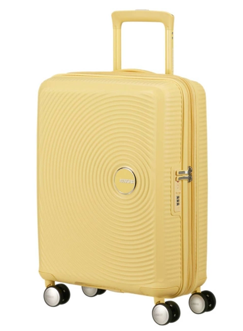 Walizka mała American Tourister Soundbox EXP - pastel yellow