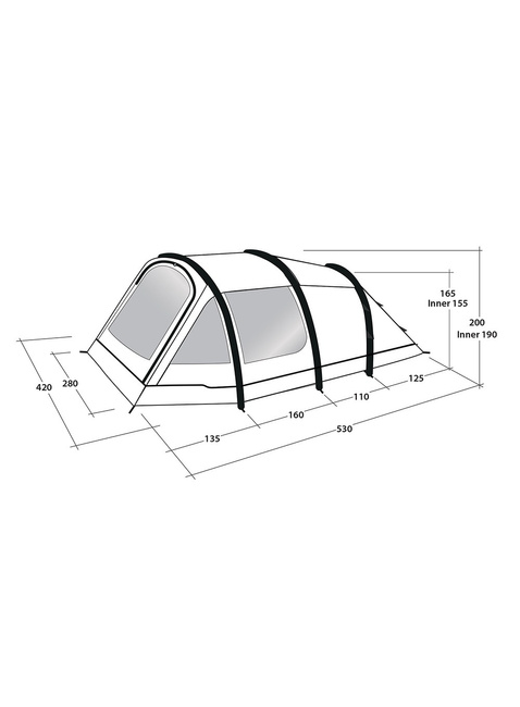 Namiot 6-osobowy dmuchany Outwell Starhill 6A - blue