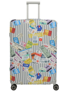Pokrowiec na dużą walizkę Travelite - multicolour 'tickets'
