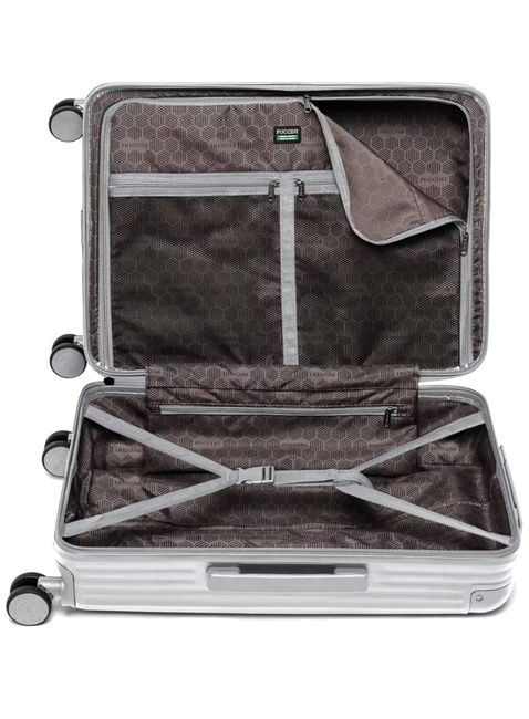 Walizka średnia Puccini Dallas - srebrny