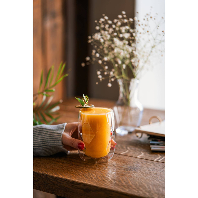 Komplet 2-szklanek z podwójną ścianką Vialli Design Geo 250 ml