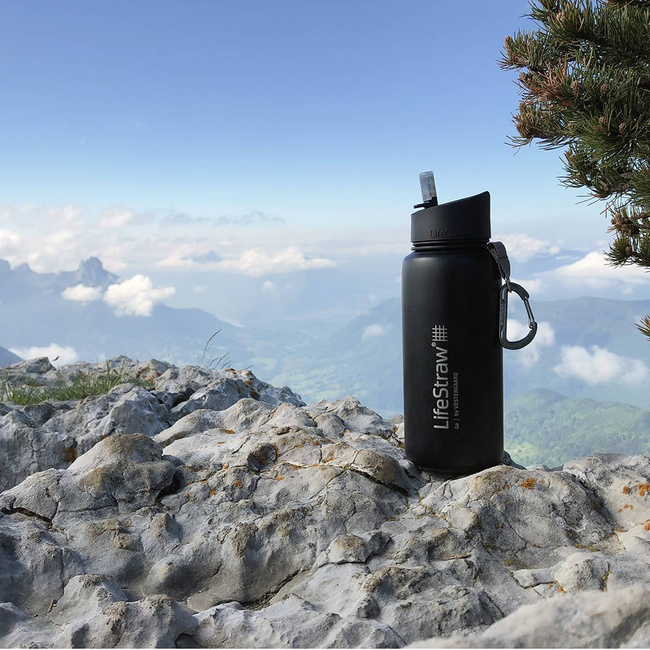 Termoizolacyjna butelka stalowa z filtrem LifeStraw Go 710 ml - white