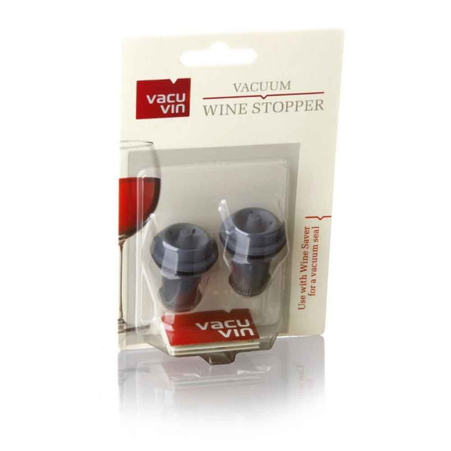 Próżniowe korki do wina 2 szt. Vacu Vin - grey