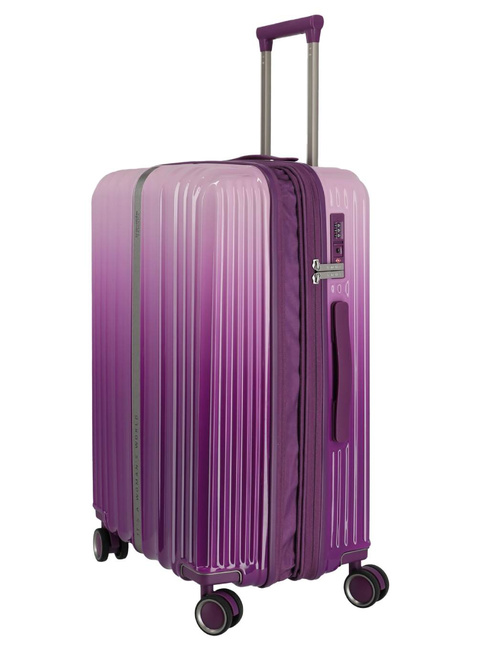 Walizka średnia poszerzana Travelite Lascana - purple degrade