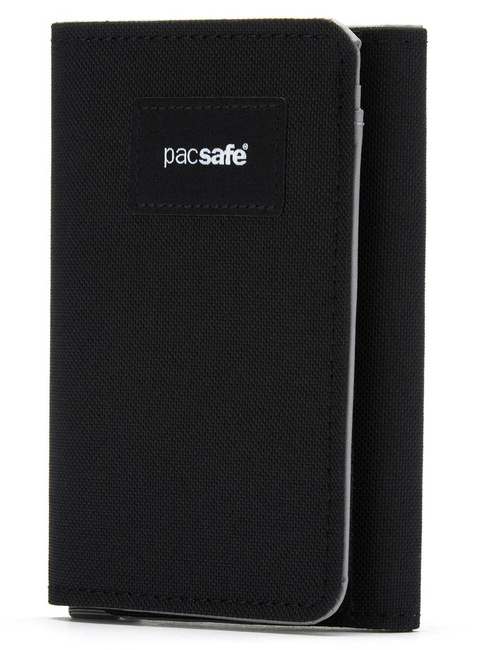 Portfel antykradzieżowy Pacsafe RFIDsafe Trifold Wallet - jet black