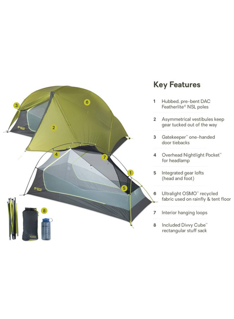 Namiot turystyczny 2-osobowy Nemo Dragonfly OSMO Ultralight - birch bud / goodnight gray