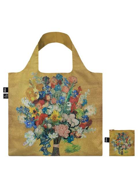 Torba na zakupy Loqi Vincent van Gogh - flower pattern / gold