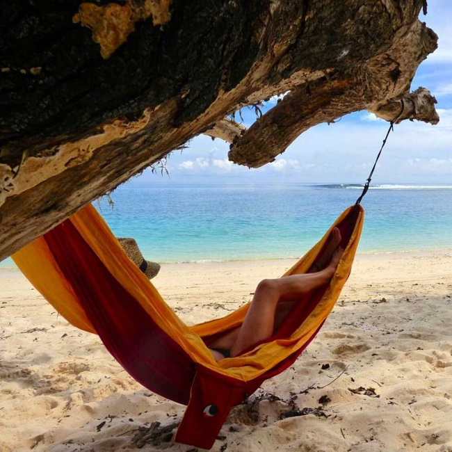 Hamak dwuosobowy Ticket To The Moon Double Hammock - royal blue / orange