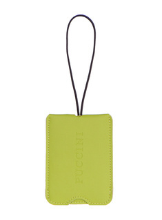 Zawieszka identyfikacyjna do bagażu Puccini ze skóry - zielony