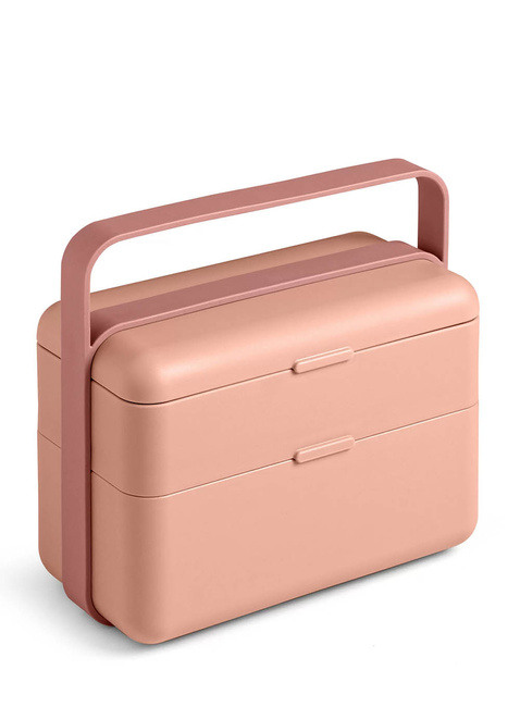 Lunchbox / śniadaniówka ze sztućcami Blim+ Bauletto M - flamingo pink