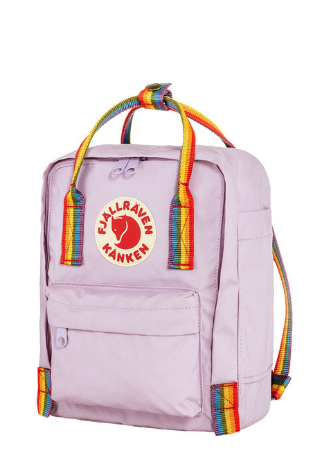 Plecak Fjallraven Kanken Rainbow Mini - pastel lavender / rainbow pattern