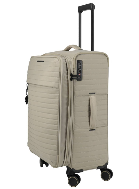 Walizka średnia Travelite Barbara Stepp EXP - satin nude