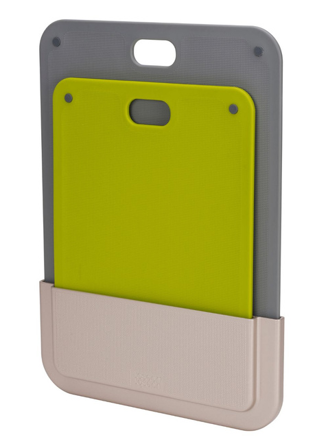 Dwie deski do krojenia z uchwytem Joseph Joseph DoorStore™ - grey 