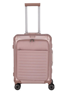 Walizka kabinowa Travelite Next z kieszenią na laptopa - różowa