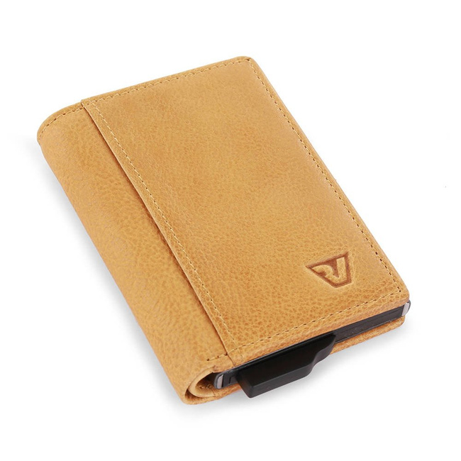 Portfel / skórzane etui na karty RFID Iron Roncato - senape