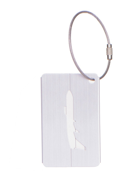 Zawieszka identyfikacyjna do bagażu Puccini - srebrny