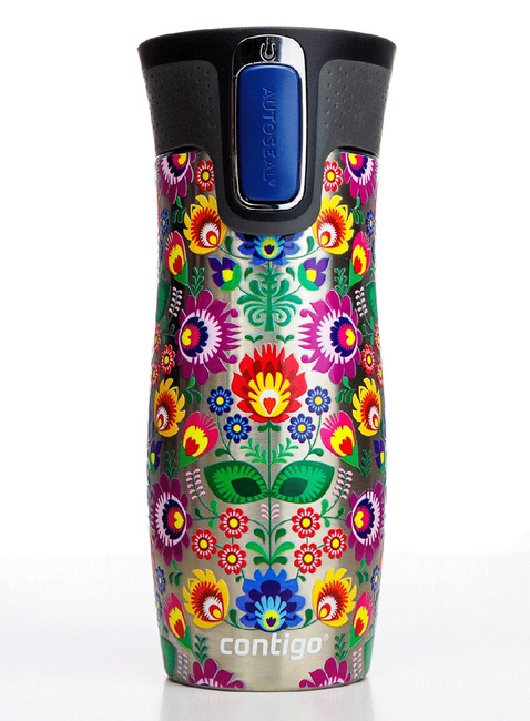 Kubek termiczny Contigo West Loop - folklor stalowy