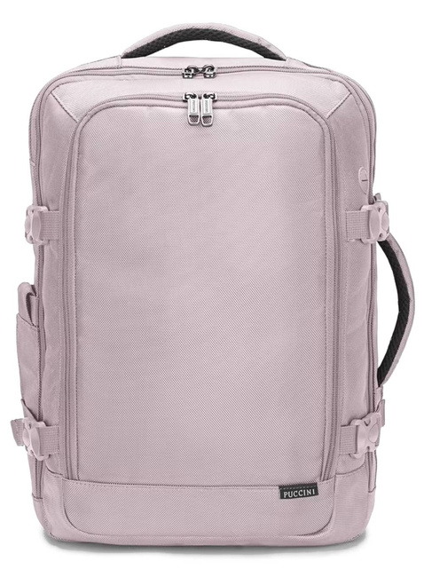 Plecak podróżny poszerzany Puccini Easy Pack Laptop 16" - różowy
