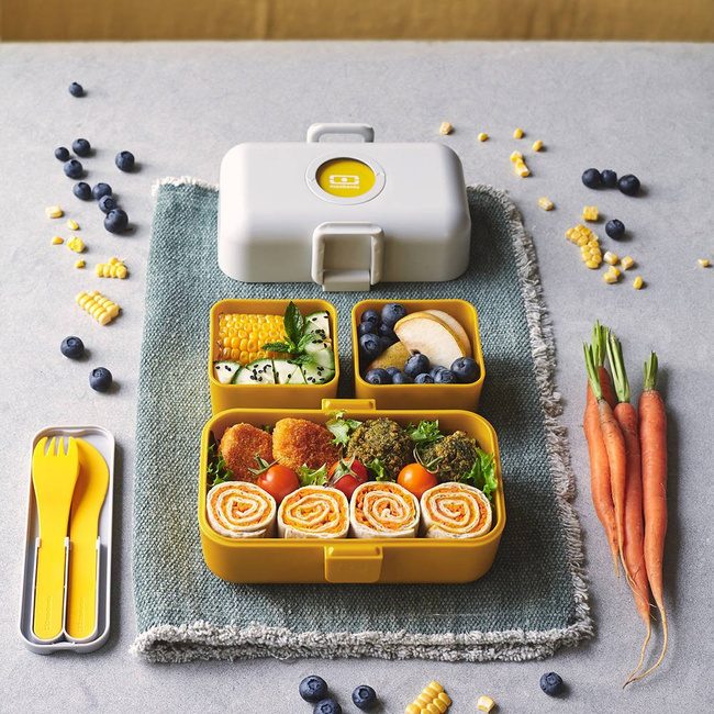 Sztućce z plastiku biodegradowalne Monbento MB Pocket Color - yellow