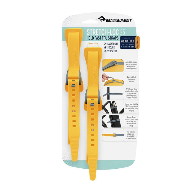 Paski mocujące Sea To Summit TPU Stretch-Lock Straps 25 - yellow