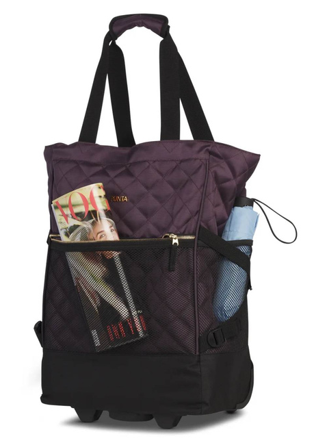 Torba na kółkach na zakupy Punta Wheel Classy - plum