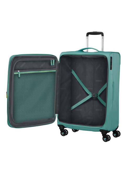 Walizka średnia American Tourister AeroSpin EXP - dusty turquoise