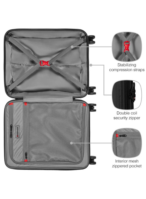 Walizka kabinowa poszerzana Wenger Legacy DC Carry-On - black