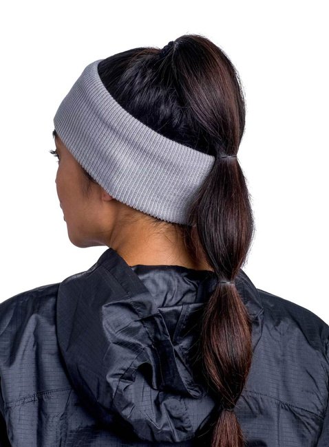 Opaska na głowę Buff CrossKnit Headband - solid light grey
