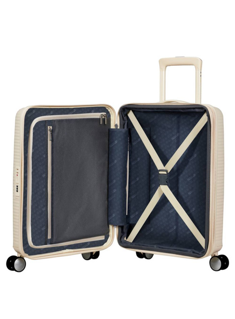 Walizka mała American Tourister Soundbox EXP - coconut sand