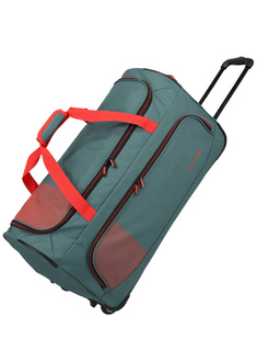 Torba podróżna na kółkach Travelite Basics - green / orange