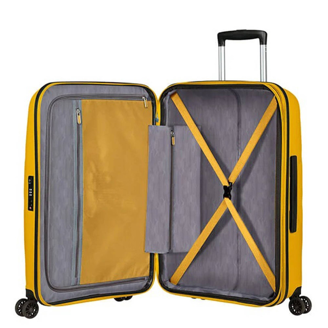 Walizka średnia poszerzana American Tourister Bon Air DLX - light yellow